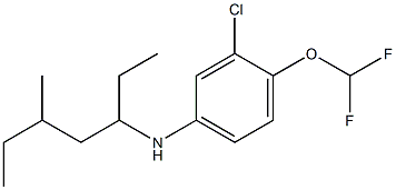 3-chloro-4-(difluoromethoxy)-N-(5-methylheptan-3-yl)aniline Structure