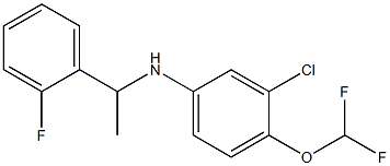 3-chloro-4-(difluoromethoxy)-N-[1-(2-fluorophenyl)ethyl]aniline Structure