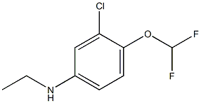 3-chloro-4-(difluoromethoxy)-N-ethylaniline,,结构式