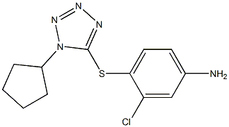 3-chloro-4-[(1-cyclopentyl-1H-1,2,3,4-tetrazol-5-yl)sulfanyl]aniline Structure