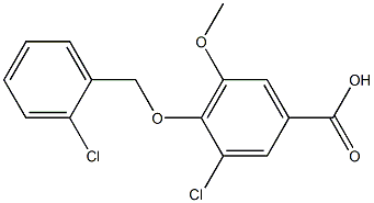 3-chloro-4-[(2-chlorophenyl)methoxy]-5-methoxybenzoic acid