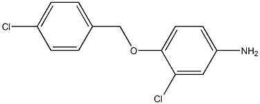 3-chloro-4-[(4-chlorophenyl)methoxy]aniline,,结构式