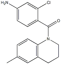 3-chloro-4-[(6-methyl-1,2,3,4-tetrahydroquinolin-1-yl)carbonyl]aniline 化学構造式