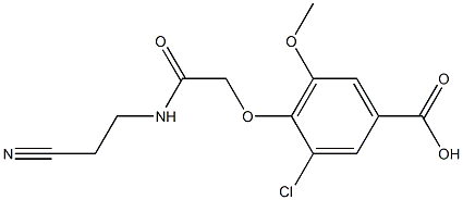 3-chloro-4-{[(2-cyanoethyl)carbamoyl]methoxy}-5-methoxybenzoic acid Structure