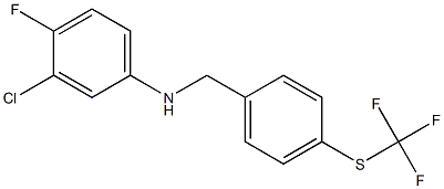 3-chloro-4-fluoro-N-({4-[(trifluoromethyl)sulfanyl]phenyl}methyl)aniline|