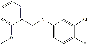 3-chloro-4-fluoro-N-[(2-methoxyphenyl)methyl]aniline,,结构式