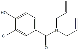 3-chloro-4-hydroxy-N,N-bis(prop-2-en-1-yl)benzamide 化学構造式