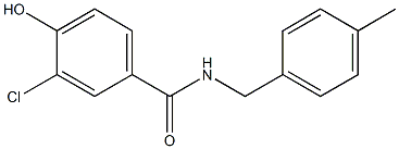 3-chloro-4-hydroxy-N-[(4-methylphenyl)methyl]benzamide,,结构式