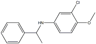 3-chloro-4-methoxy-N-(1-phenylethyl)aniline 结构式