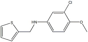 3-chloro-4-methoxy-N-(thiophen-2-ylmethyl)aniline,,结构式