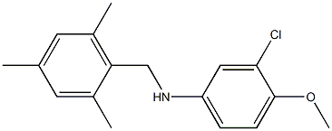 3-chloro-4-methoxy-N-[(2,4,6-trimethylphenyl)methyl]aniline