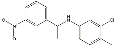 3-chloro-4-methyl-N-[1-(3-nitrophenyl)ethyl]aniline Structure