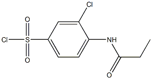 3-chloro-4-propanamidobenzene-1-sulfonyl chloride,,结构式