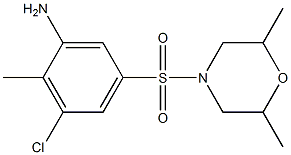 3-chloro-5-[(2,6-dimethylmorpholine-4-)sulfonyl]-2-methylaniline 化学構造式