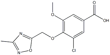 3-chloro-5-methoxy-4-[(3-methyl-1,2,4-oxadiazol-5-yl)methoxy]benzoic acid