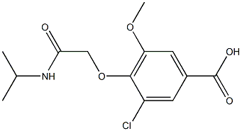 3-chloro-5-methoxy-4-[(propan-2-ylcarbamoyl)methoxy]benzoic acid Structure