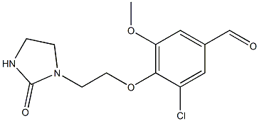 3-chloro-5-methoxy-4-[2-(2-oxoimidazolidin-1-yl)ethoxy]benzaldehyde