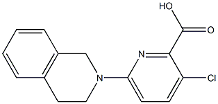 3-chloro-6-(1,2,3,4-tetrahydroisoquinolin-2-yl)pyridine-2-carboxylic acid,,结构式