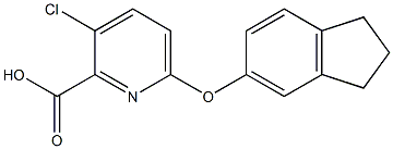 3-chloro-6-(2,3-dihydro-1H-inden-5-yloxy)pyridine-2-carboxylic acid Structure