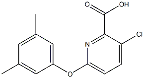 3-chloro-6-(3,5-dimethylphenoxy)pyridine-2-carboxylic acid Struktur