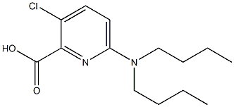 3-chloro-6-(dibutylamino)pyridine-2-carboxylic acid 化学構造式