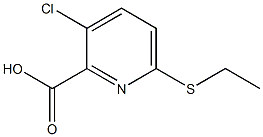 3-chloro-6-(ethylsulfanyl)pyridine-2-carboxylic acid Structure