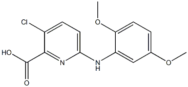 3-chloro-6-[(2,5-dimethoxyphenyl)amino]pyridine-2-carboxylic acid Struktur