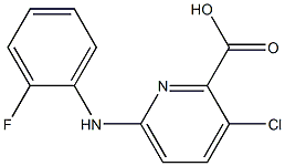 3-chloro-6-[(2-fluorophenyl)amino]pyridine-2-carboxylic acid Struktur