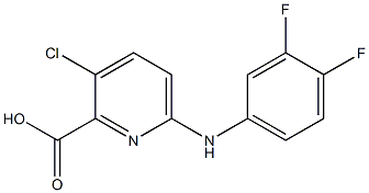 3-chloro-6-[(3,4-difluorophenyl)amino]pyridine-2-carboxylic acid,,结构式