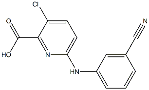 3-chloro-6-[(3-cyanophenyl)amino]pyridine-2-carboxylic acid Structure