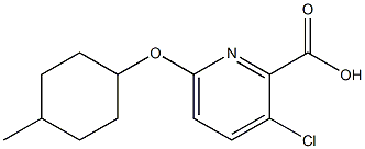3-chloro-6-[(4-methylcyclohexyl)oxy]pyridine-2-carboxylic acid Structure