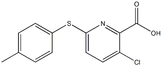  3-chloro-6-[(4-methylphenyl)sulfanyl]pyridine-2-carboxylic acid