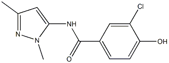 3-chloro-N-(1,3-dimethyl-1H-pyrazol-5-yl)-4-hydroxybenzamide Structure