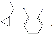 3-chloro-N-(1-cyclopropylethyl)-2-methylaniline,,结构式