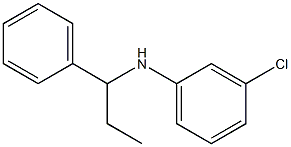3-chloro-N-(1-phenylpropyl)aniline,,结构式