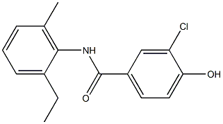 3-chloro-N-(2-ethyl-6-methylphenyl)-4-hydroxybenzamide,,结构式