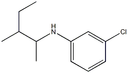 3-chloro-N-(3-methylpentan-2-yl)aniline Struktur