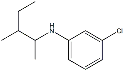 3-chloro-N-(3-methylpentan-2-yl)aniline 化学構造式