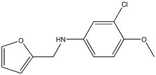 3-chloro-N-(furan-2-ylmethyl)-4-methoxyaniline,,结构式