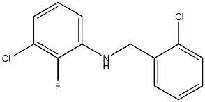 3-chloro-N-[(2-chlorophenyl)methyl]-2-fluoroaniline Structure