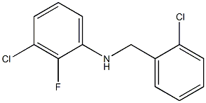 3-chloro-N-[(2-chlorophenyl)methyl]-2-fluoroaniline,,结构式