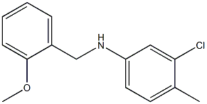 3-chloro-N-[(2-methoxyphenyl)methyl]-4-methylaniline 结构式