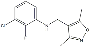 3-chloro-N-[(3,5-dimethyl-1,2-oxazol-4-yl)methyl]-2-fluoroaniline Structure