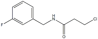 3-chloro-N-[(3-fluorophenyl)methyl]propanamide,,结构式