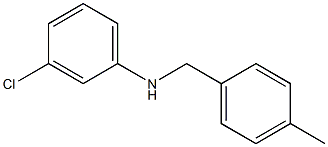 3-chloro-N-[(4-methylphenyl)methyl]aniline 化学構造式