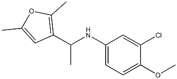 3-chloro-N-[1-(2,5-dimethylfuran-3-yl)ethyl]-4-methoxyaniline