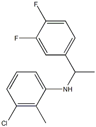 3-chloro-N-[1-(3,4-difluorophenyl)ethyl]-2-methylaniline Struktur