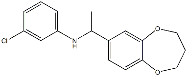 3-chloro-N-[1-(3,4-dihydro-2H-1,5-benzodioxepin-7-yl)ethyl]aniline Structure