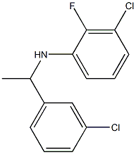 3-chloro-N-[1-(3-chlorophenyl)ethyl]-2-fluoroaniline Struktur