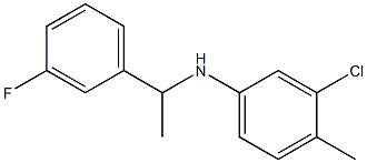 3-chloro-N-[1-(3-fluorophenyl)ethyl]-4-methylaniline 结构式